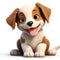 adorable puppy cartoon, AI generated