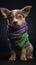 Adorable Puppy with a Colorful Bandana AI Generated