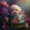 Adorable Puppy in a Teacup