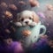 Adorable Puppy in a Teacup