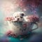 Adorable Puppy in a Teacup