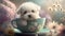 Adorable Puppy in a Teacup