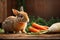 Adorable Rabbit Enjoying a Carrot Snack