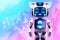 Adorable Robo Companion in Pastel Cosmos. Generative  AI