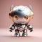 Adorable Robot: 3D Render of a Cute Robot Isolated Against a Solid Background