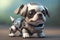 Adorable robot puppy: Cute and lifelike metal dog robot