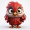 Adorable Rooster 3d Rendering With Zbrush Style And Inventive Character Designs