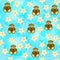 Adorable seamless background with bears