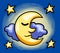 A Adorable Sleeping Moon Card