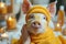 Adorable spa pig: cute and pampered pig enjoying relaxing spa treatments, a charming and delightful scene of animal