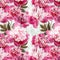 Adorable springtime seamless pattern with peonies