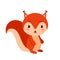 Adorable squirrel in modern flat style. Vector illustration.