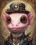 Adorable Steampunk Axolotl