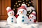 Adorable Stuffed Toy Snowmen Bring Winter Joy.AI Generated