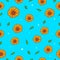 Adorable Sunflower Style: Seamless Flower Pattern Illustration - Cute Design
