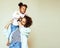 adorable sweet young afro-american mother with cute little girl,