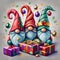 adorable three elves for christmas