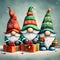 adorable three elves for christmas