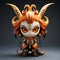 Adorable Toy Sculpture: Demon Statue With Horns