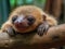 Adorable wideeyed baby sloth