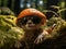 Adorable Woodland Creature Rocking Sunglasses and a Mushroom Cap
