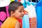 Adorable Young Boy About To Open Birthday Presents