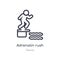 adrenalin rush outline icon. isolated line vector illustration from sauna collection. editable thin stroke adrenalin rush icon on
