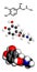 Adrenaline (epinephrine) hormone and neurotransmitter, molecular