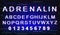 Adrenaline glitch font template