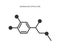 Adrenaline icon. Chemical molecular structure. Epinephrine hormone produced by the adrenal gland. Vector graphic