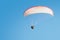 Adrenaline impressions and freedom emotions paragliding extremal sport