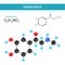 Adrenaline molecular chemical structural formula