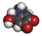 Adrenochrome molecule. Oxidation product of adrenaline. 3D rendering. Atoms are represented as spheres with conventional color.