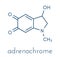 Adrenochrome molecule. Oxidation product of adrenaline. Skeletal formula