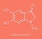 Adrenolutin molecule. Oxidation product of adrenalin. Skeletal formula.