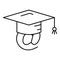 Adress graduated icon, outline style