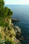 Adriatic sea coast landscape.