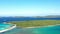 Adriatic sea in Croatia, Dugi otok archipelago, yachts anchored in blue bays