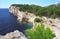 Adriatic summer sunny coast cliff Croatia