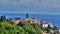 Adriatic Town of Brsec and Kvarner bay