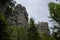 Adrspach sandstone rock formations in Czech