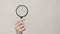 Ads background hand magnifying glass set 3 gesture