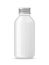 Ads template, blank skin care mockup with realistic white glass bottle with aluminum twisting cover for liquid gel, soap