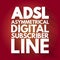 ADSL - Asymmetrical Digital Subscriber Line acronym, technology concept background