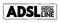 ADSL - Asymmetrical Digital Subscriber Line acronym, technology concept text stamp