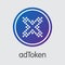 Adtoken - Cryptographic Currency Icon.