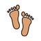 Adult, barefoot, foot icon