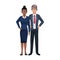 Adult business couple icon, colorful design