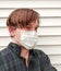 Adult Caucasian Male Wearing Surgical Mask