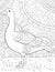 Adult coloring book,page a goose image for relaxing.Zen art style illustration.